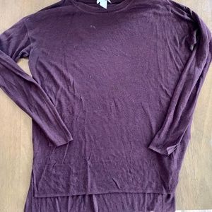 H&M Burgundy Long Sleeve Shirt | Color: Dark Red | Size: M